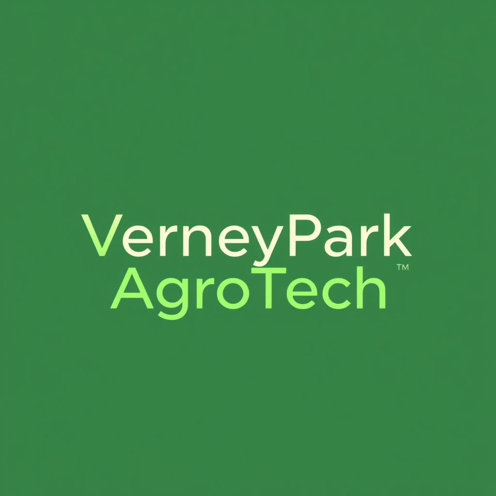 To create a visually striking and memorable logo for "VerneyPark-AgroTech," the design should reflect innovation, sustainability, and the forward-thinking nature of agricultural technology. The logo should evoke a sense of growth, connection with nature, and cutting-edge solutions.

Incorporating natural elements like leaves, crops, or a subtle depiction of the earth can symbolize the agricultural focus, while sleek, modern lines or abstract shapes can highlight the technology aspect. The typography should be clean and contemporary, with "VerneyPark" standing strong and distinguished, while "AgroTech" can be presented in a way that reflects innovation—perhaps with a futuristic font or stylized design.

A color palette inspired by nature, such as earthy greens, blues, or rich browns, can create a connection to the agricultural world, balanced with a hint of metallic or tech-inspired hues to convey modernity and innovation. The overall logo should merge the concepts of tradition and technology, representing VerneyPark-AgroTech’s role in revolutionizing agriculture while staying rooted in the environment.