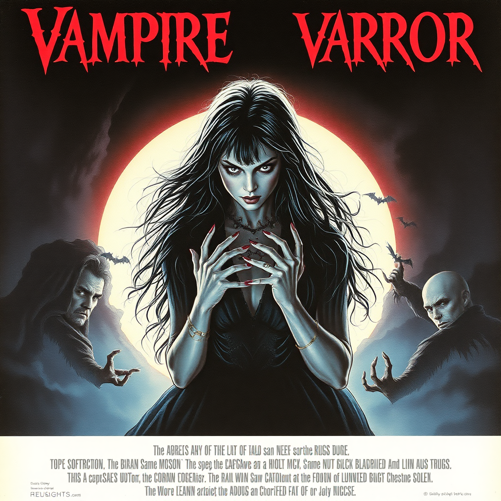 early 90s female vampire horror movie poster