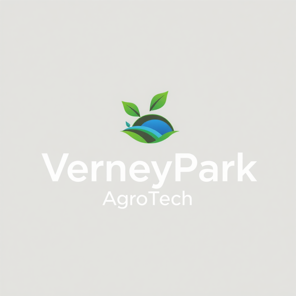 To create a visually striking and memorable logo for "VerneyPark-AgroTech," the design should reflect innovation, sustainability, and the forward-thinking nature of agricultural technology. The logo should evoke a sense of growth, connection with nature, and cutting-edge solutions.

Incorporating natural elements like leaves, crops, or a subtle depiction of the earth can symbolize the agricultural focus, while sleek, modern lines or abstract shapes can highlight the technology aspect. The typography should be clean and contemporary, with "VerneyPark" standing strong and distinguished, while "AgroTech" can be presented in a way that reflects innovation—perhaps with a futuristic font or stylized design.

A color palette inspired by nature, such as earthy greens, blues, or rich browns, can create a connection to the agricultural world, balanced with a hint of metallic or tech-inspired hues to convey modernity and innovation. The overall logo should merge the concepts of tradition and technology, representing VerneyPark-AgroTech’s role in revolutionizing agriculture while staying rooted in the environment.