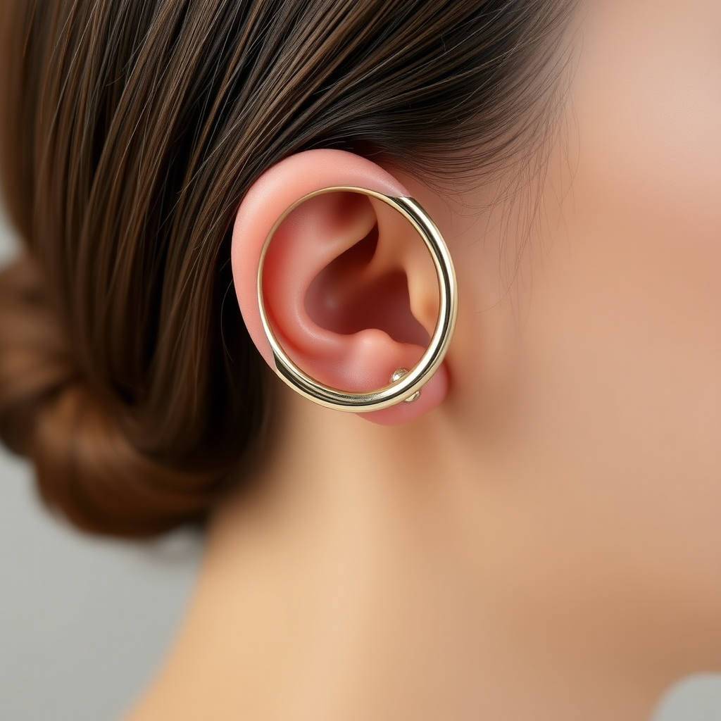 minimalist sculptive ear cuff jewellery design