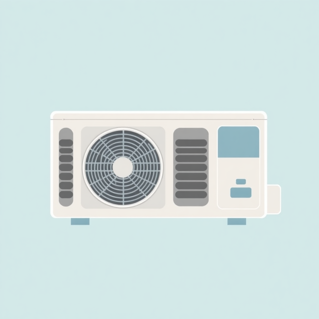 flat icon of air conditioning condenser