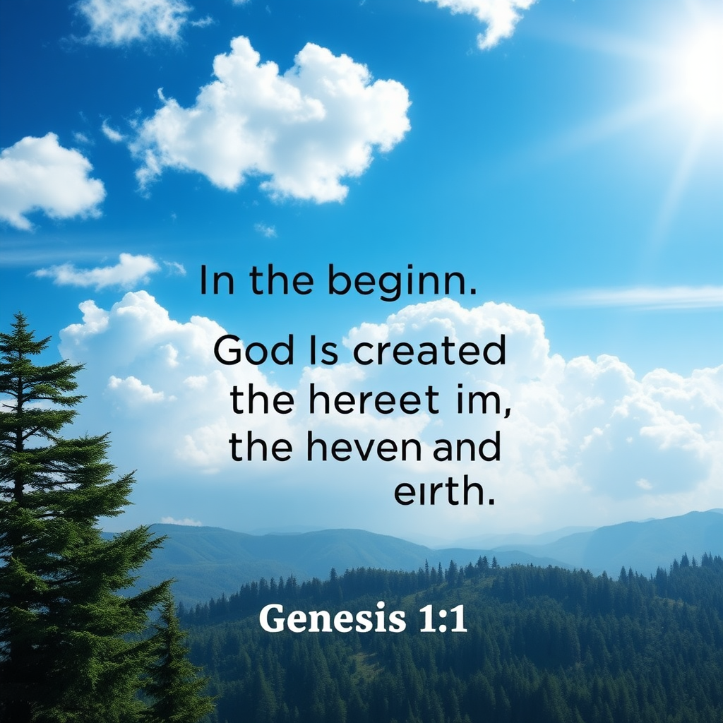 Genesis 1:1 In the beginning God created the heaven and the earth.