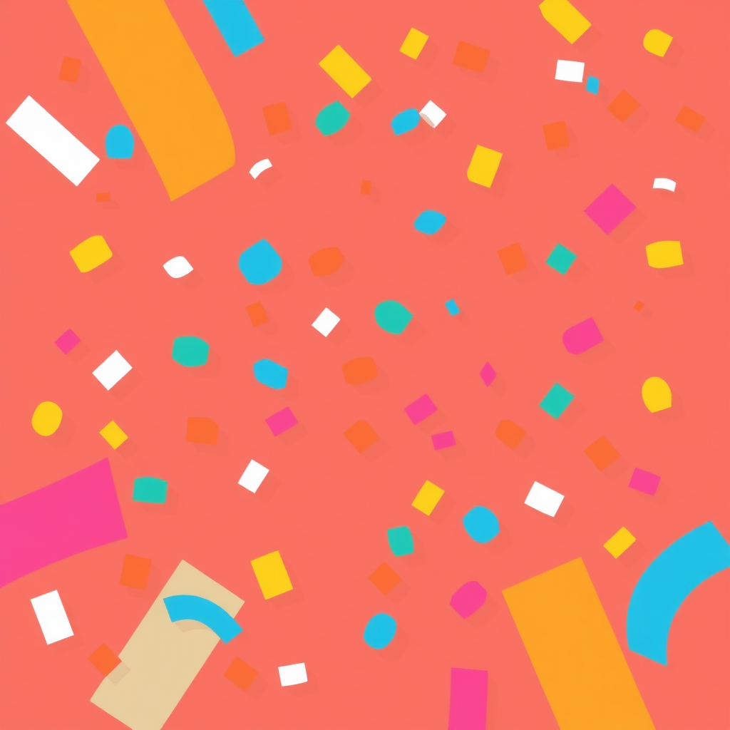 flat icon of confetti