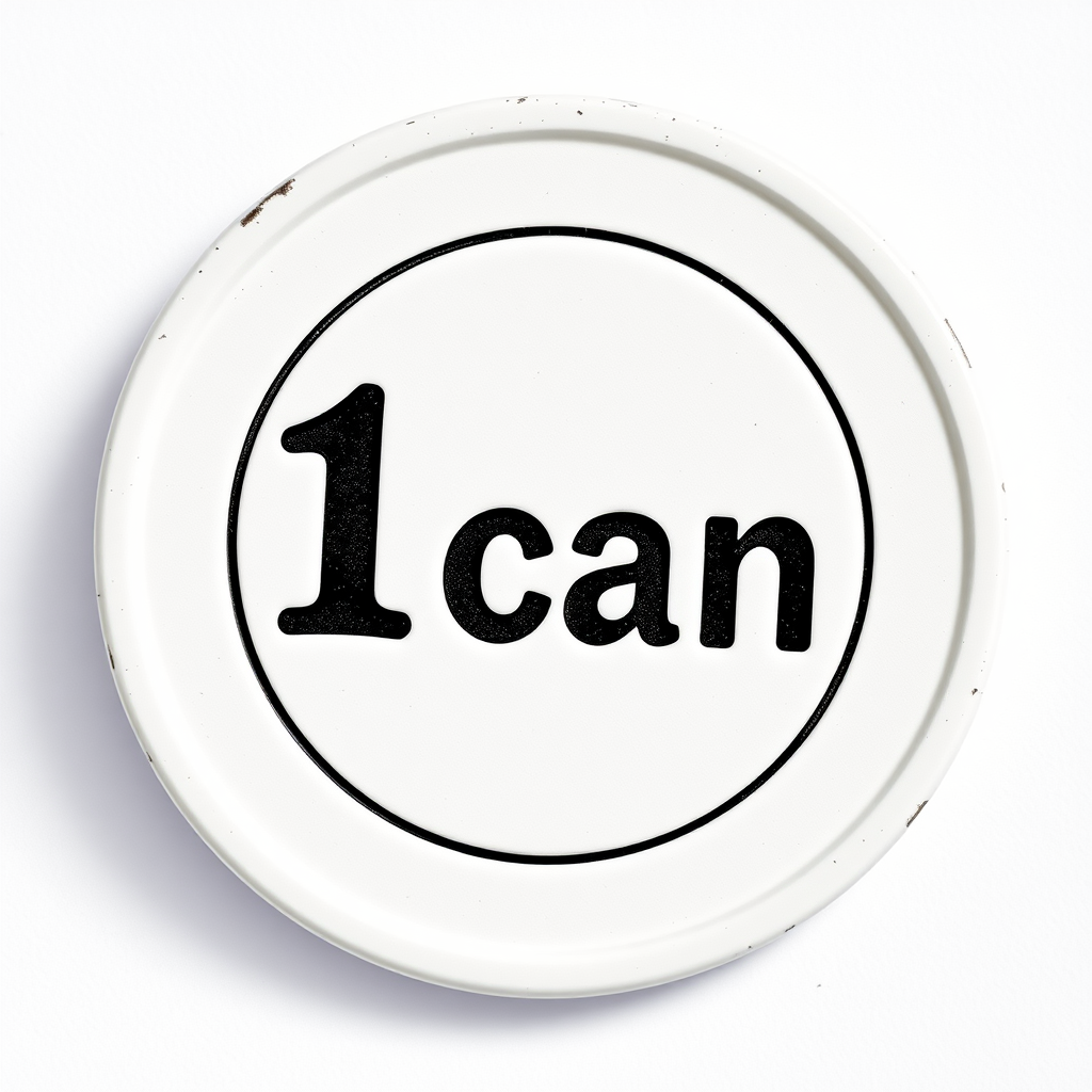 A comic token with the engraving "1 scan" and an engraved mammo silhouette In the style of a comic icon in black ink only on a white background