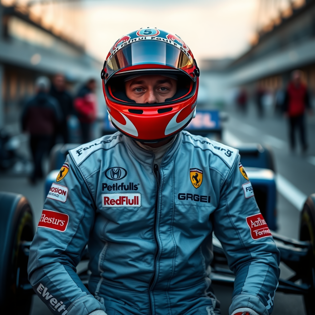 f1 racer photoshoot