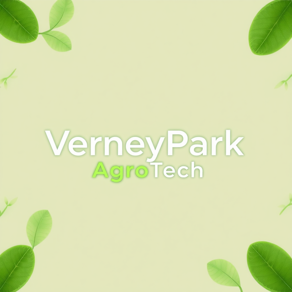 To create a visually striking and memorable logo for "VerneyPark-AgroTech," the design should reflect innovation, sustainability, and the forward-thinking nature of agricultural technology. The logo should evoke a sense of growth, connection with nature, and cutting-edge solutions.

Incorporating natural elements like leaves, crops, or a subtle depiction of the earth can symbolize the agricultural focus, while sleek, modern lines or abstract shapes can highlight the technology aspect. The typography should be clean and contemporary, with "VerneyPark" standing strong and distinguished, while "AgroTech" can be presented in a way that reflects innovation—perhaps with a futuristic font or stylized design.

A color palette inspired by nature, such as earthy greens, blues, or rich browns, can create a connection to the agricultural world, balanced with a hint of metallic or tech-inspired hues to convey modernity and innovation. The overall logo should merge the concepts of tradition and technology, representing VerneyPark-AgroTech’s role in revolutionizing agriculture while staying rooted in the environment.