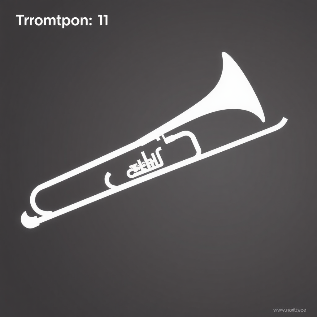 A schematic diagram of a trombone