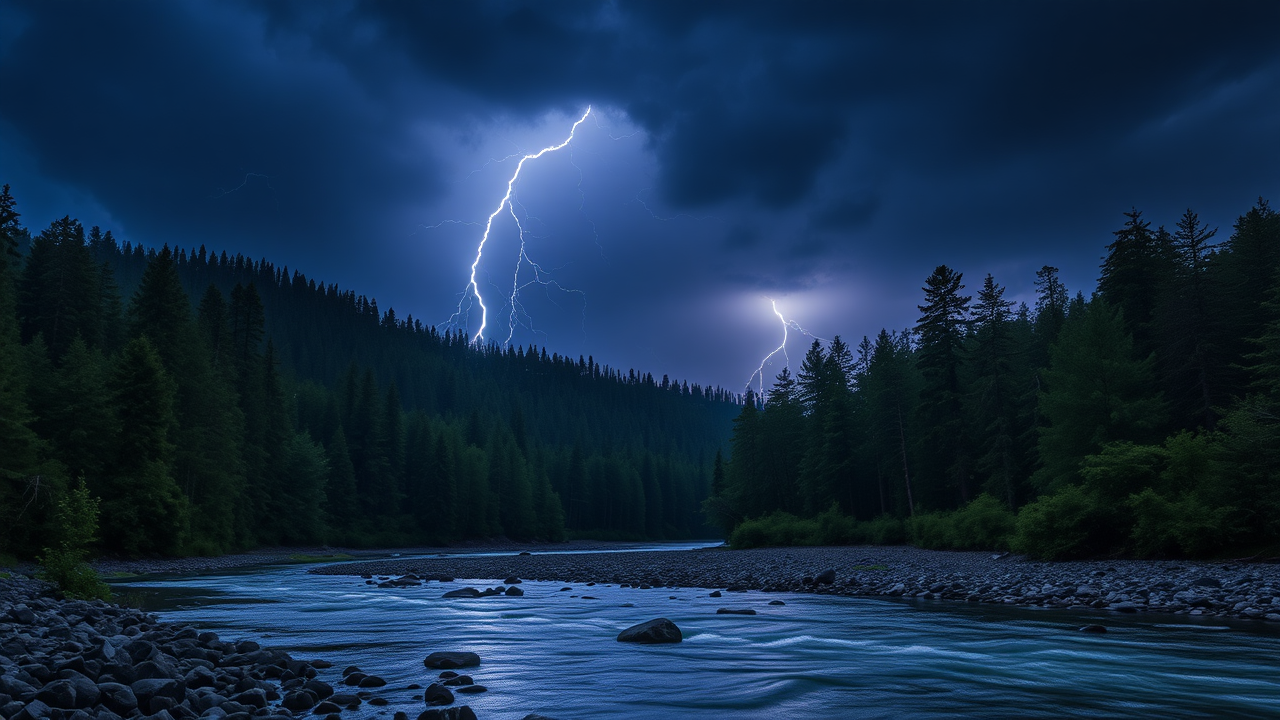 photo,lightning,river,forests