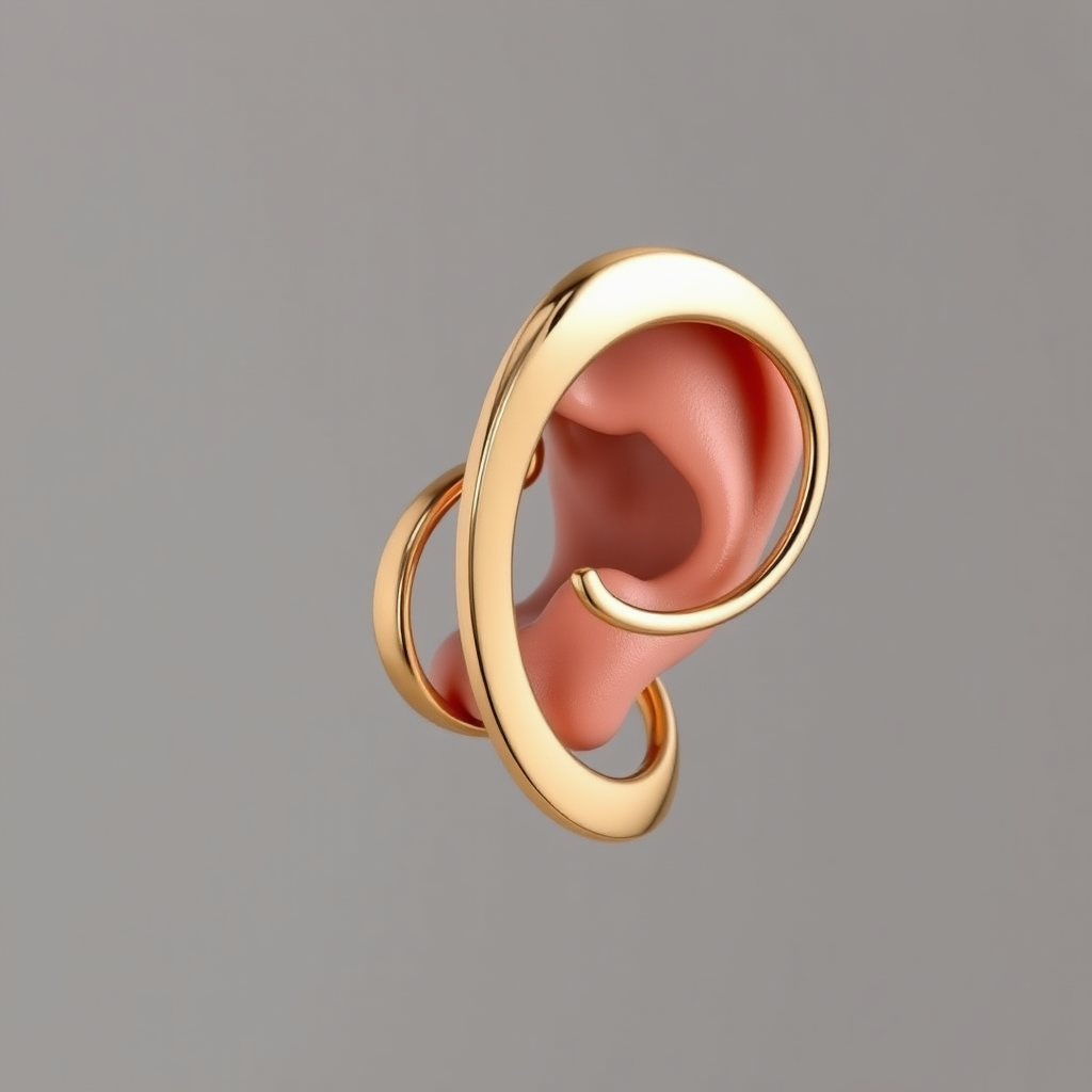 minimalist sculptive ear cuff jewellery design