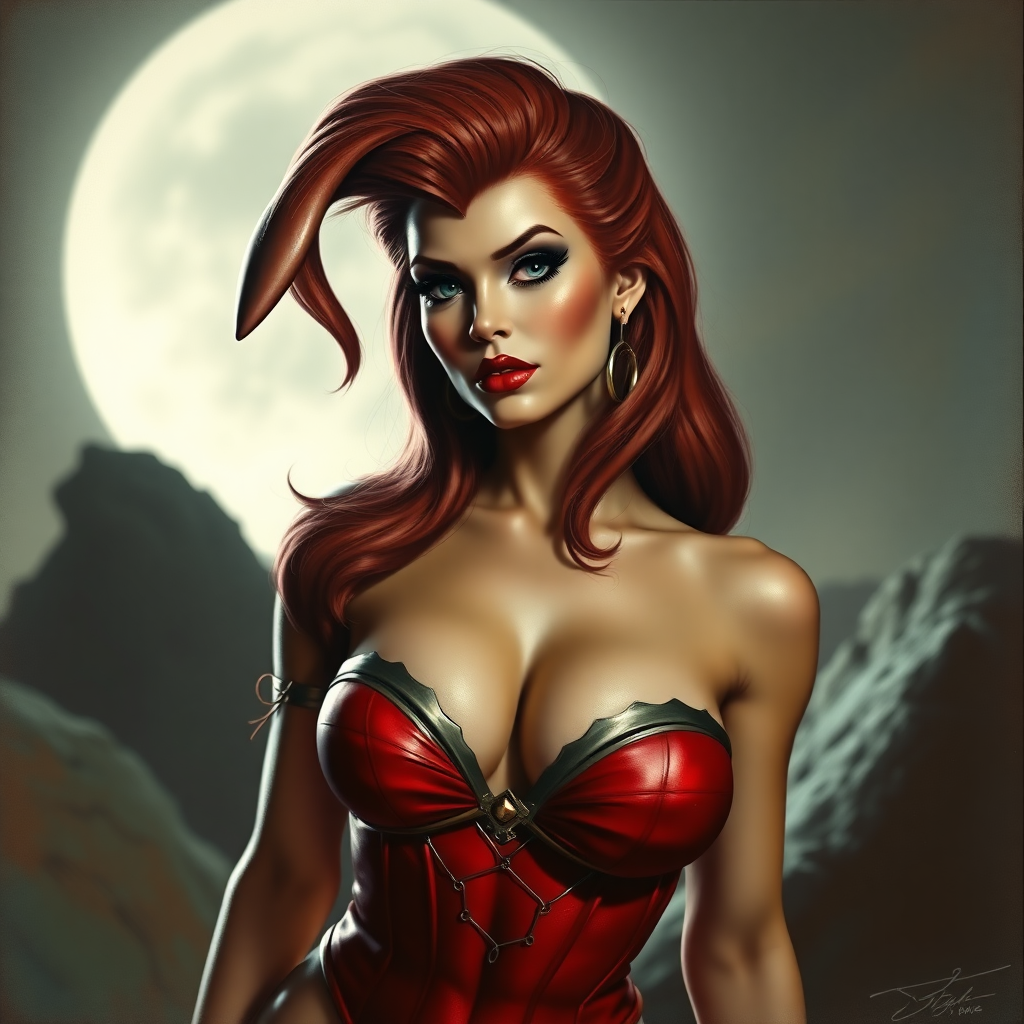 Imagine: if Frank Frazetta had originally painted Jessica Rabbit in HD DSLR