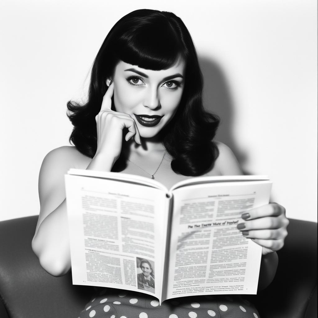 betty page turning the page