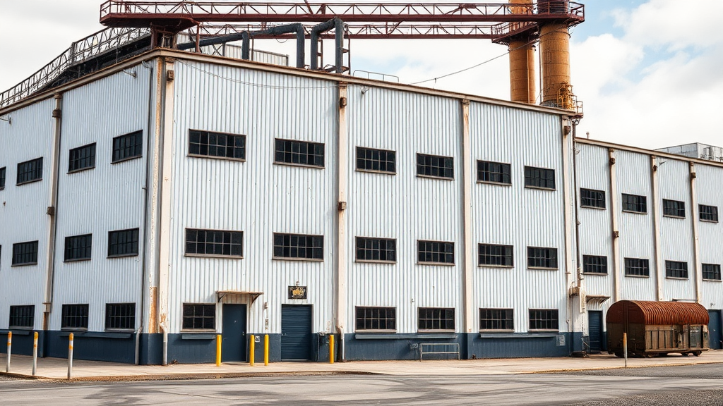 industrial factory building facade