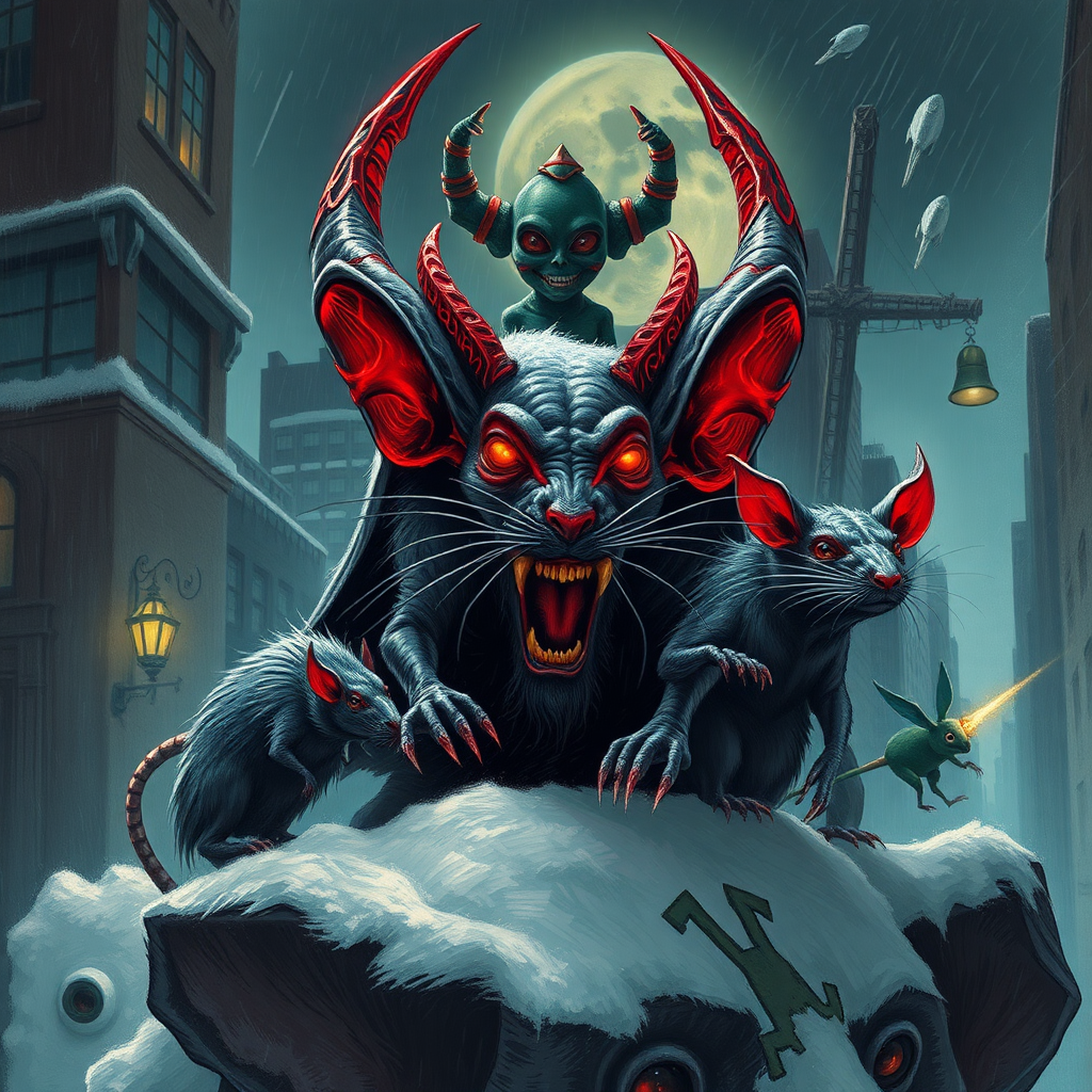 Demon rats invading Boston, Satan, blizzard, ancient aliens, conspiracy theories