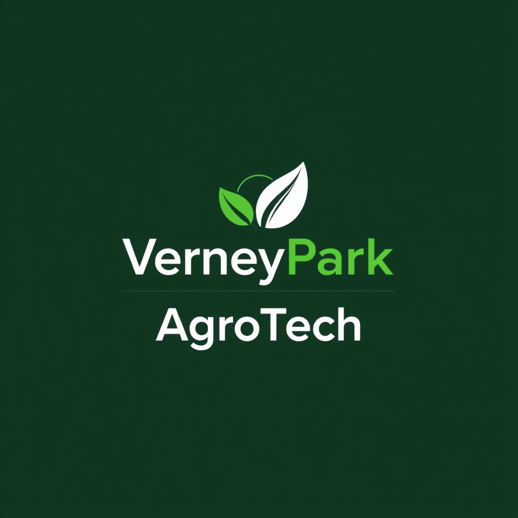 To create a visually striking and memorable logo for "VerneyPark-AgroTech," the design should reflect innovation, sustainability, and the forward-thinking nature of agricultural technology. The logo should evoke a sense of growth, connection with nature, and cutting-edge solutions.

Incorporating natural elements like leaves, crops, or a subtle depiction of the earth can symbolize the agricultural focus, while sleek, modern lines or abstract shapes can highlight the technology aspect. The typography should be clean and contemporary, with "VerneyPark" standing strong and distinguished, while "AgroTech" can be presented in a way that reflects innovation—perhaps with a futuristic font or stylized design.

A color palette inspired by nature, such as earthy greens, blues, or rich browns, can create a connection to the agricultural world, balanced with a hint of metallic or tech-inspired hues to convey modernity and innovation. The overall logo should merge the concepts of tradition and technology, representing VerneyPark-AgroTech’s role in revolutionizing agriculture while staying rooted in the environment.