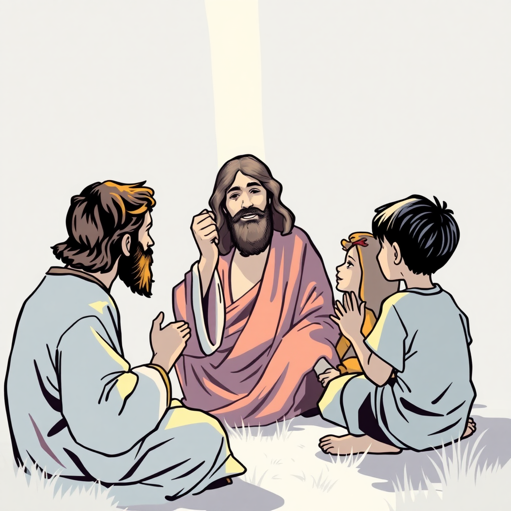 Jesus Christ talking to Children