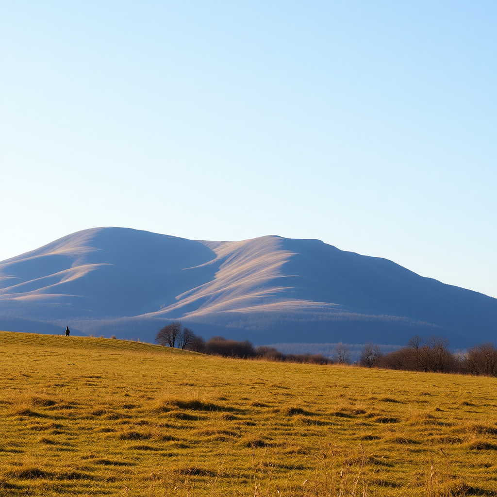 plain hill in the background