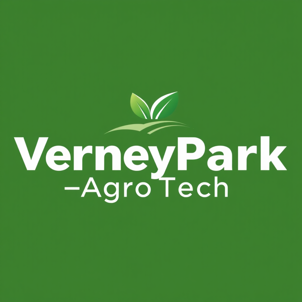 To create a visually striking and memorable logo for "VerneyPark-AgroTech," the design should reflect innovation, sustainability, and the forward-thinking nature of agricultural technology. The logo should evoke a sense of growth, connection with nature, and cutting-edge solutions.

Incorporating natural elements like leaves, crops, or a subtle depiction of the earth can symbolize the agricultural focus, while sleek, modern lines or abstract shapes can highlight the technology aspect. The typography should be clean and contemporary, with "VerneyPark" standing strong and distinguished, while "AgroTech" can be presented in a way that reflects innovation—perhaps with a futuristic font or stylized design.

A color palette inspired by nature, such as earthy greens, blues, or rich browns, can create a connection to the agricultural world, balanced with a hint of metallic or tech-inspired hues to convey modernity and innovation. The overall logo should merge the concepts of tradition and technology, representing VerneyPark-AgroTech’s role in revolutionizing agriculture while staying rooted in the environment.